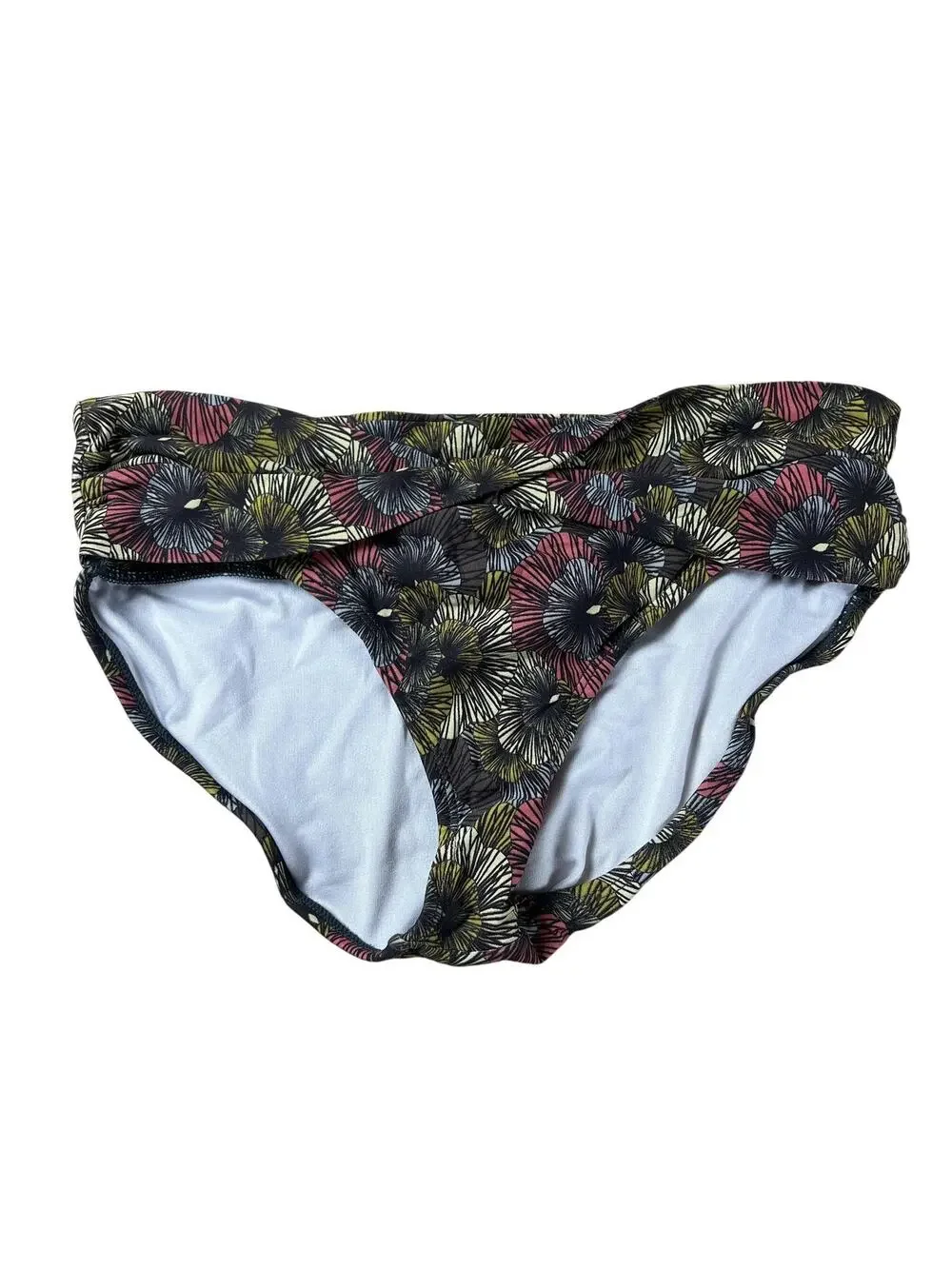 Bottom Womens 34 Multicolor Hipster Lined Elastic Waist Stretch Floral